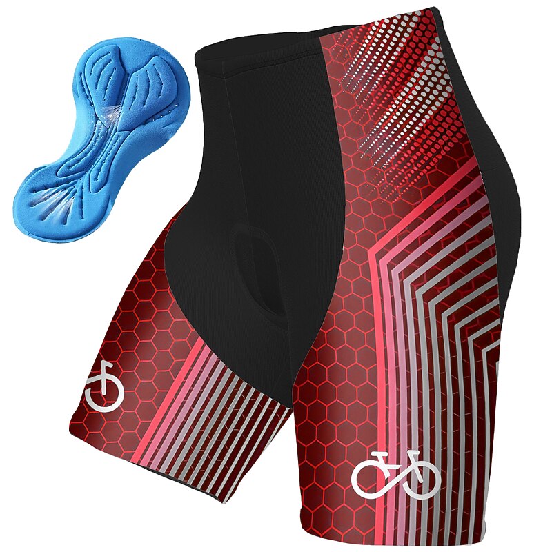 Men's Graphic Geometic Cycling Shorts Bike Padded Shorts / Chamois Bottoms Mountain Bike MTB Road Bike Cycling Sports 3D Pad Quick Dry Reflective Strips Moisture Wicking Yellow Blue Spandex Clothing3