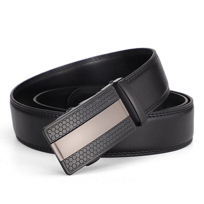 Men's Dress Belt Leather Belt Ratchet Belt Black Brown Cowhide Alloy Fashion Plain Daily Wear Going out Weekend2