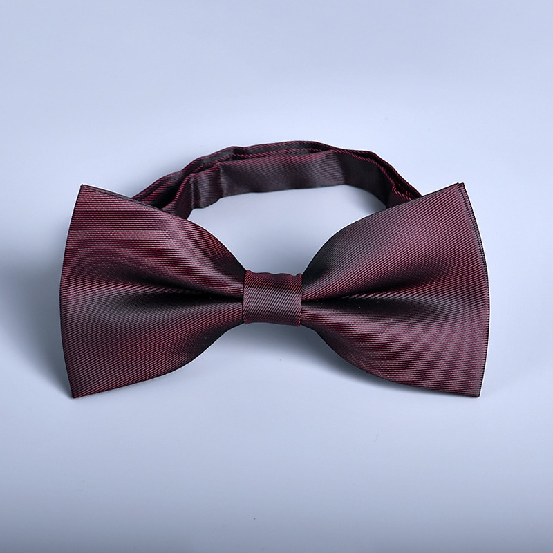 Men's Bow Tie Neckties Bowtie Pre-Tied Adjustable Bow Plain Wedding Birthday Party2