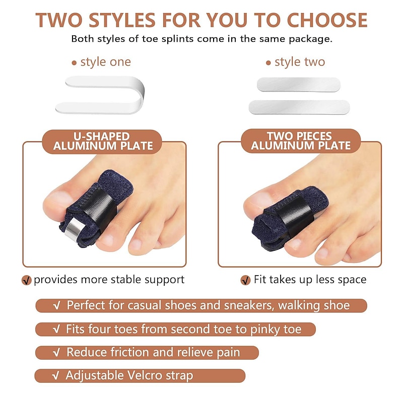 1PC Toe Splint, U-Shaped Toe Straightener, Hammer Toe Corrector for Women and Men, Toe Brace for Crooked Toe, Mallet Toe, Bent Toe, Claw Toe, Toe Wrap to Align and Support Broken Toe4