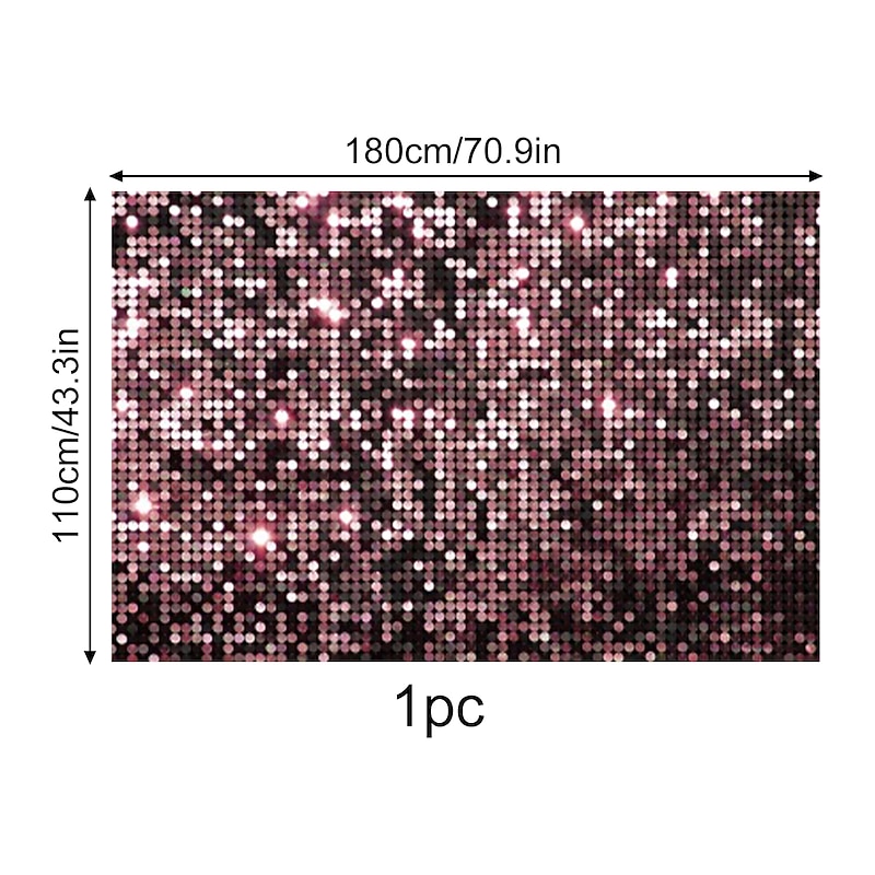 1pc- Disco Shiny Decoration Photography Background Cloth Baby Shower Birthday Wedding Singles Graduation Party banner4