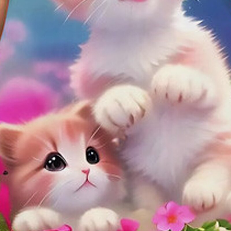 Kids Girls' Dress Graphic Floral Cat Sleeveless Outdoor Casual Fashion Cute Daily Polyester Above Knee Casual Dress A Line Dress Tank Dress Summer Spring 3-12 Years Light Green Navy Blue Sky Blue4