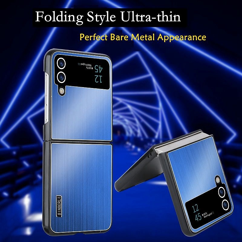 Phone Case For Samsung Galaxy Z Flip 6 Z Flip 5 Z Flip 4 Z Flip 3 Ultra Thin Case Bumper Frame anti-drop Military Grade Protection Armor Aluminum Alloy