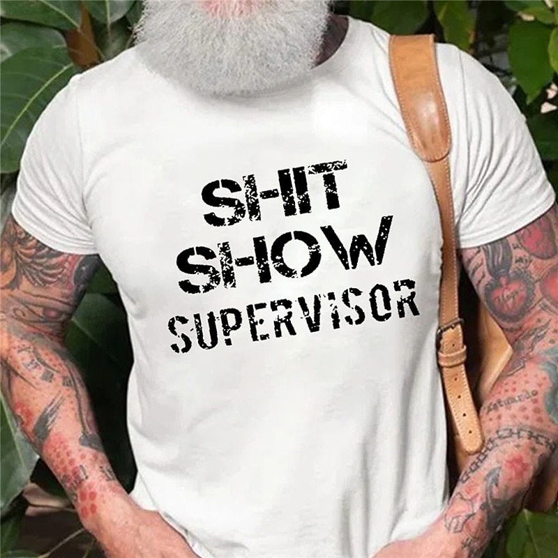 Men's Letter Graphic Prints T Shirt Graphic Tee Cotton Short Sleeve Graphic Shirt Black White Yellow Comfortable Tee Outdoor Street Fashion Designer Clothing3