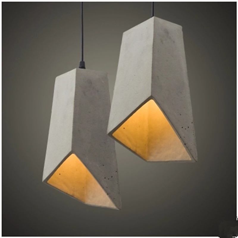 LED Pendant Lights Cement Kitchen Island Lighting Modern Farmhouse Foyer Entryway Light Fixtures Ceiling Hanging Globe Over Table 110-240V2