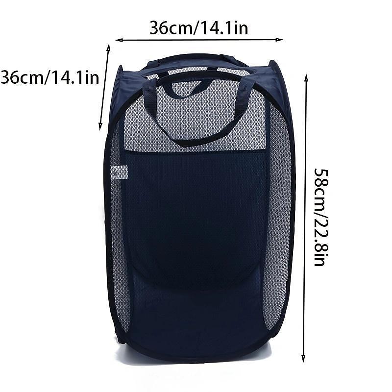 Foldable Storage Dirty Clothes Basket Home Toilet Dirty Clothes Storage Laundry Basket 14.1*14.1*22.8 Inches2