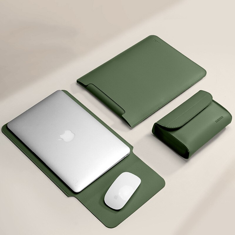 Laptop Sleeves Laptop Case 12" 13.3" 15.6" inch For Macbook Air Pro HP Dell  Lenovo Asus  Chromebook Notebook Carrying Case Cover Waterpoof PU Leather Case With Small Bag For Business Office Travel3