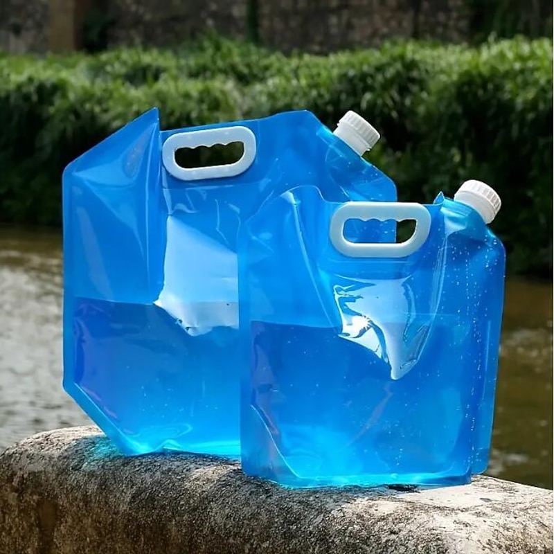 5L/10L Outdoor Camping Water Bag, Portable, Foldable & Collapsible Water Container for Hiking, Picnics, BBQs & More