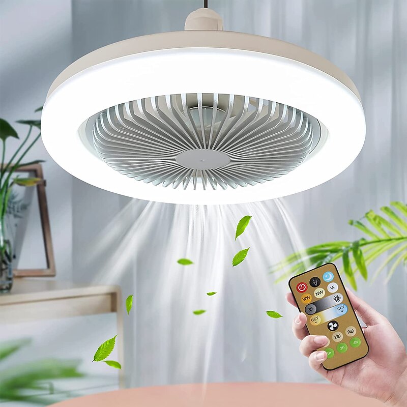 Ceiling Fan with Light Remote Control CABLE E26 SOCKET INCLUDE 10 Inch Enclosed Ceiling Fan Dimmable 3 Light Color, 3 Speed LED Low Profile Flush Mount Ceiling Fan for Kitchen2