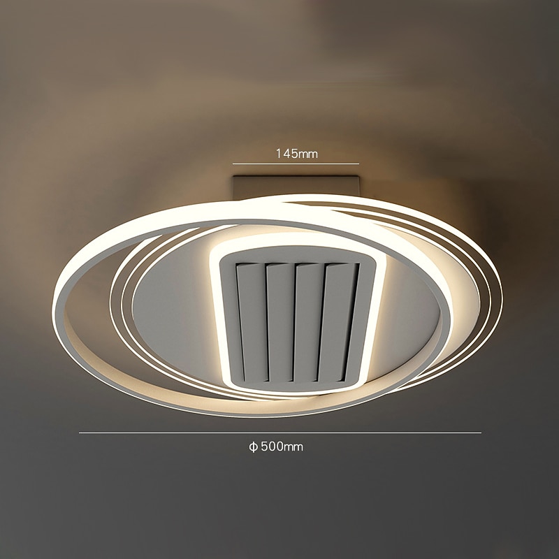 Bladeless Ceiling Fans Circle Design App & Remote Control Dimmable 6 Wind Speeds Modern Ceiling Fan for Bedroom, Living Room, Small Room 110-240V4