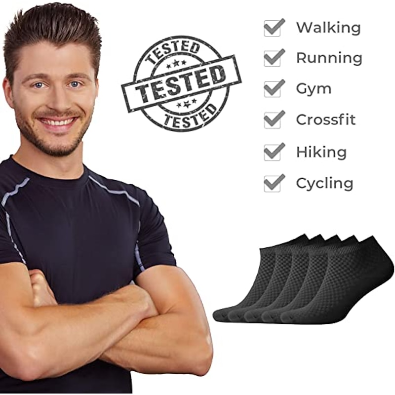 Men's 3 Pairs Crew Socks Low Cut Socks Black Light Grey Color Plain Casual Daily Basic Medium Summer Spring Fall Breathable2