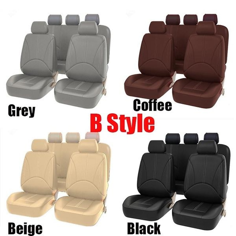 StarFire Universal PU Leather Car Seat Cover, Artificial Leather Cushion, Full and Front Car Seat Cover Accessories3