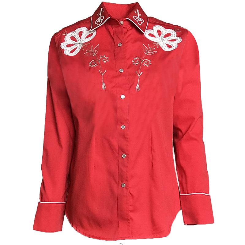 Men's Floral Graphic Prints Shirt Western Shirt Cowboy Shirt Long Sleeve Fashion Streetwear Designer Outdoor Daily Fall & Winter Turndown Print Button-Down Black Yellow Red3