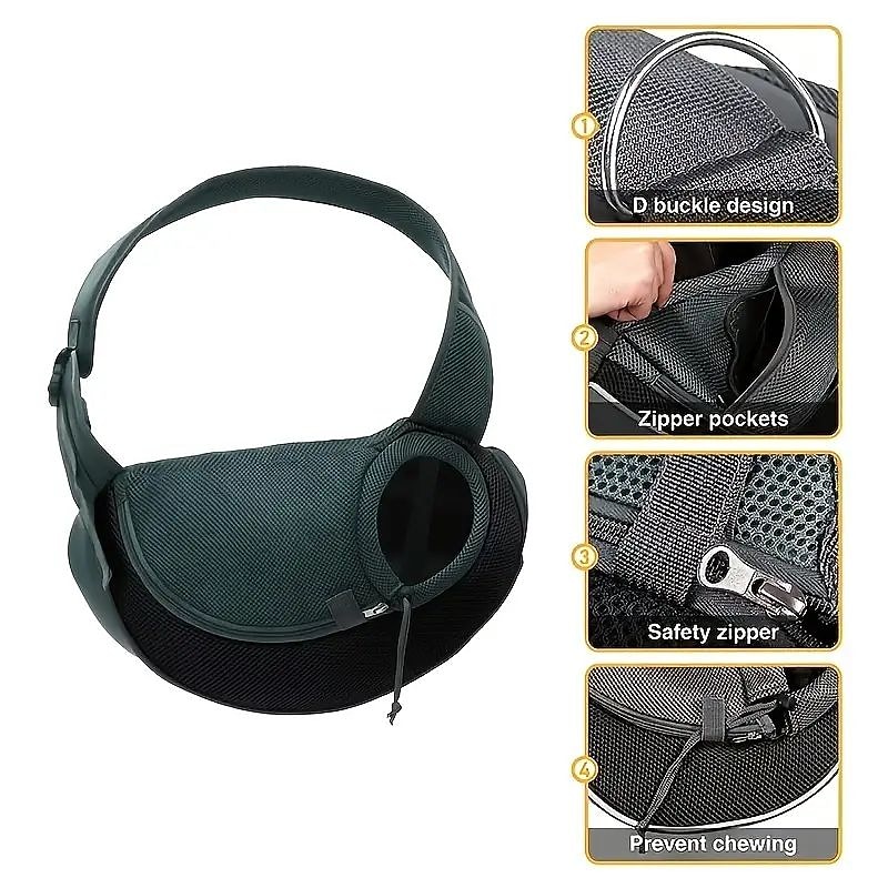 Cat Dog Carrier Bag Travel Backpack Shoulder Messenger Bag Sling Shoulder Bag Portable Breathable Solid Colored Fabric Small Dog Purple Yellow Blue4