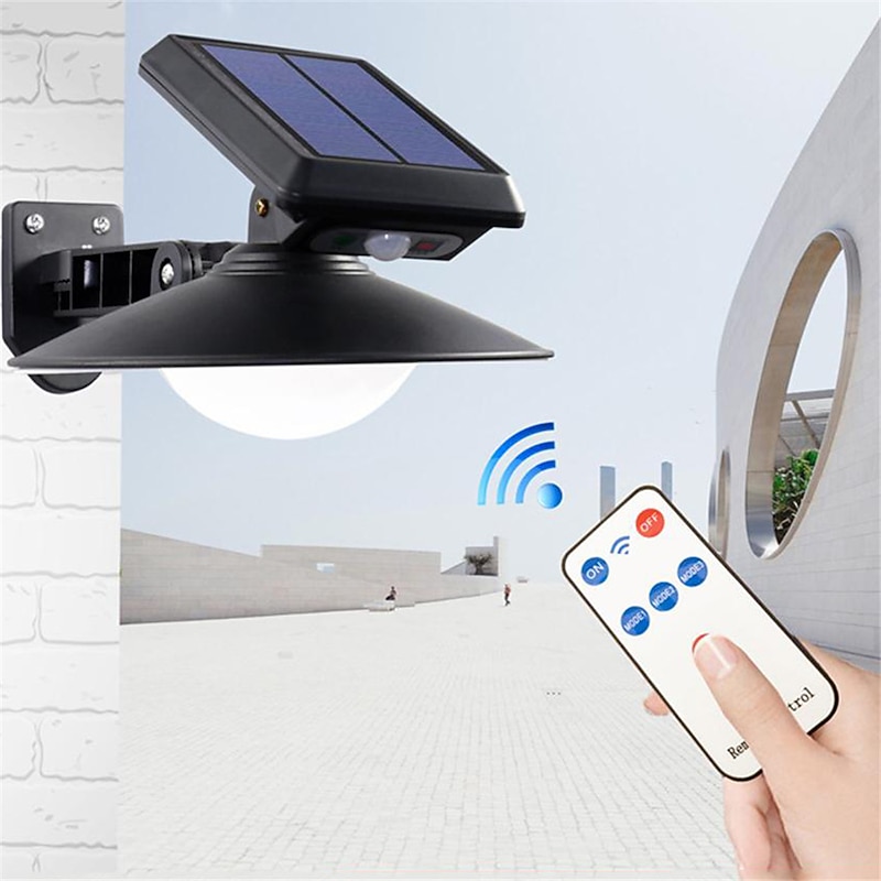 10W Led Solar Wall Lights Outdoor Waterproof Landscape Sensor Lamp with Remote Control For Yard Patio Garden Pathway Porch Decor