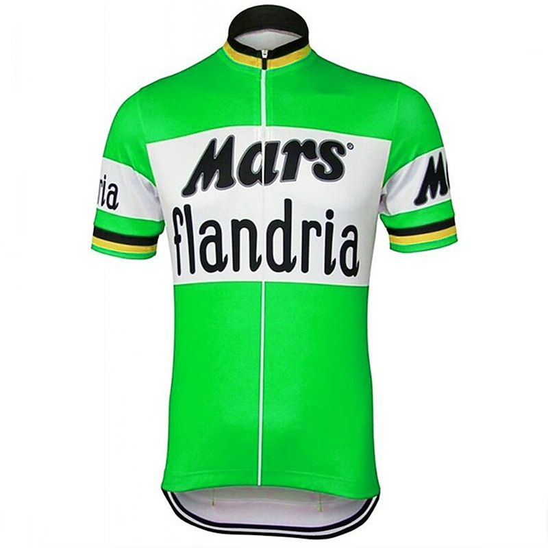 Men's Cycling Jersey Patterned Letter & Number Belgium Short Sleeve Bike Jersey Top with 3 Rear Pockets Mountain Bike MTB Road Bike Cycling UV Resistant Quick Dry Back Pocket Sweat-Wicking Sports3