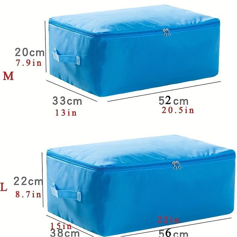 Large Clothes Storage Bag, Under Bag Storage Zipper Clothes Organizer With Handle, Space Saver Containers For Bedding4