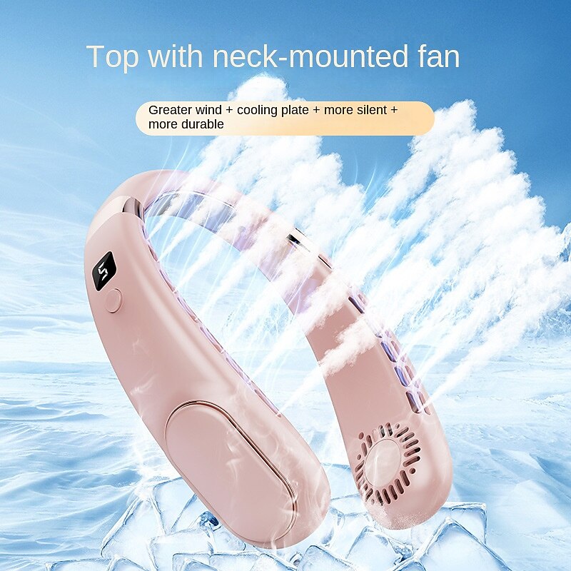 Portable Leafless Neck Fan – Quiet Mini Sports Fan with Strong Wind, USB Rechargeable for Outdoor Activities3