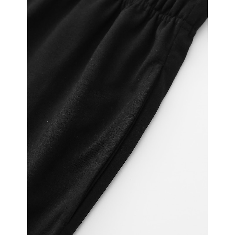 Men's Tee & Drawstring Waist Shorts 2 Pieces Outfits Short Sleeve Crewneck Summer Color Block Striped Fashion Sport Casual 2 Piece Vacation Casual Daily Wear Black Wine Green Top Tee for Men3