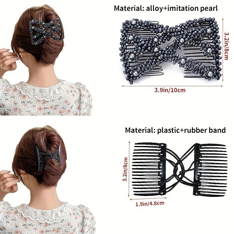 4PCS Elastic Hair Comb Insert Comb Versatile Hair Clip Female Fashion Headwear Hair Accessories For Women4