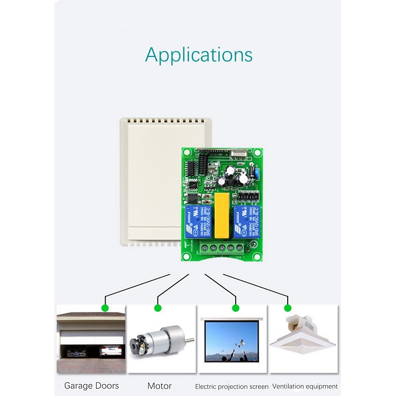 AC220V 2channal RF wireless remote control switch use for Motor /shutter /up stop down /433mhz4