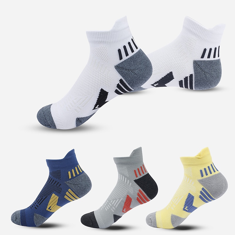 2 Pairs Men's Running Socks Low Cut Socks White Color Casual Daily Basic Medium Four Seasons Stylish Traditional Classic2