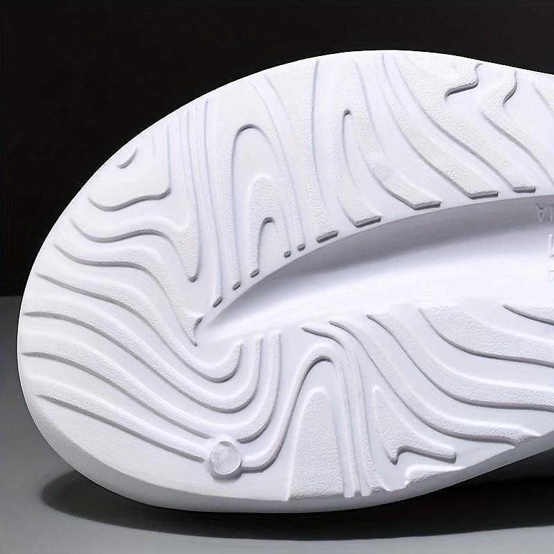 Men's White Slide Sandals with Red Cutout Design – Lightweight and Comfortable Slip-On Footwear for Casual and Summer Wear3