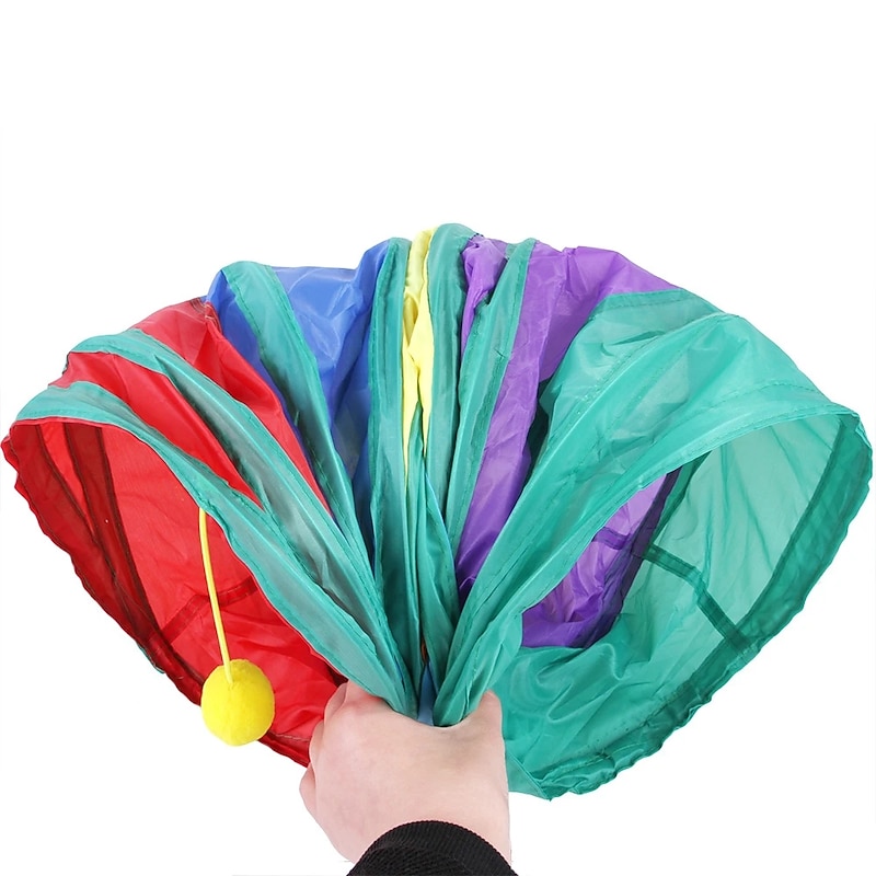 Cat Pets Toys Mouse Shape Balls Foldable Cat Kitten Play Tunnel Funny Cat Stick Mouse Supplies4