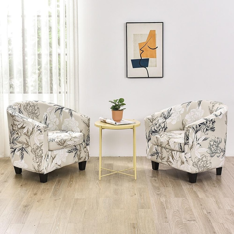 Club Chair Cover Barrel Chair Slipcover Stretch Tub Chair Slipcover, Arm Chair Sofa Cover For Dogs Pet,Washable Couch Furniture Protector Soft Durable2