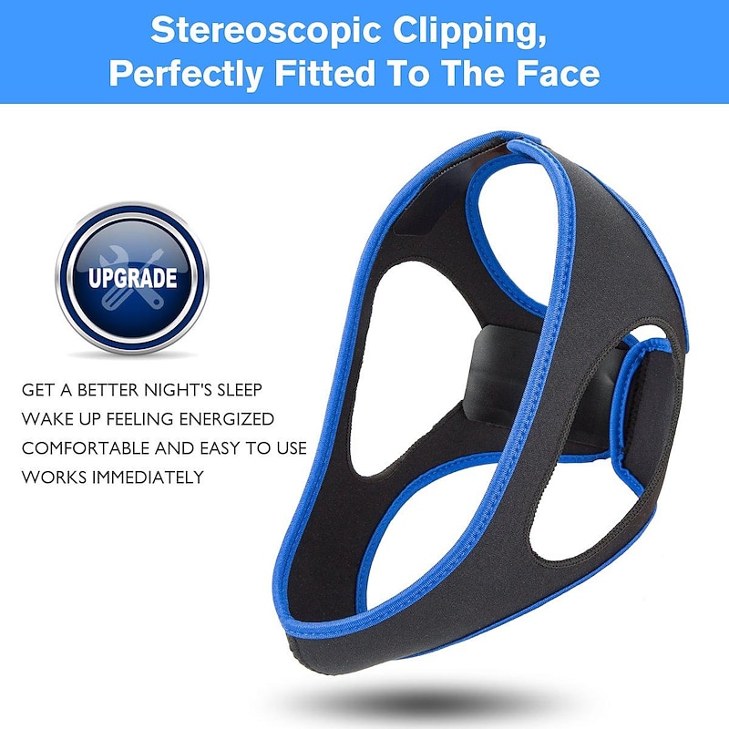 Anti Snoring Devices, 2023 New Anti Snoring Chin Strap Effective Snore Chin Strap for Men Women, Adjustable and Breathable Anti Snore Devices Snoring Reduction Stop Snoring Aids for Better Sleep4