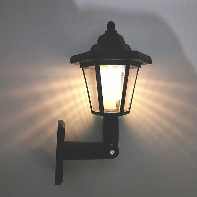Outdoor LED Solar Sconce LED Wall Lamp Retro Lantern Garden Porch Decor Waterproof Outdoor Solar Street Light
