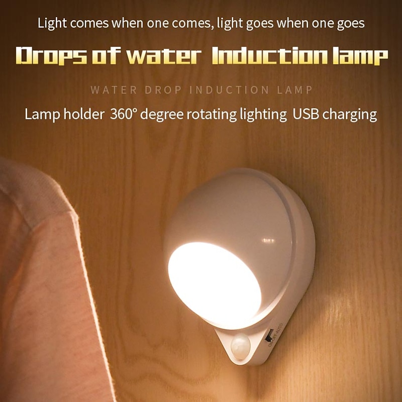 Motion Sensor Light LED Night Light USB Rechargeable Night Lamp For Kitchen Cabinet Wardrobe Lamp Staircase Closet Wall Light2