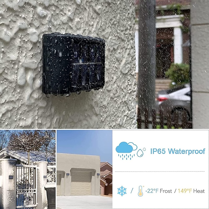 Solar Wall Lamp Glow Up and Down 6 LEDs Outdoor Waterproof Courtyard Light Outdoor Villa Wall Fence Porch Lighting Decoration Solar Wall Washing Lights 9