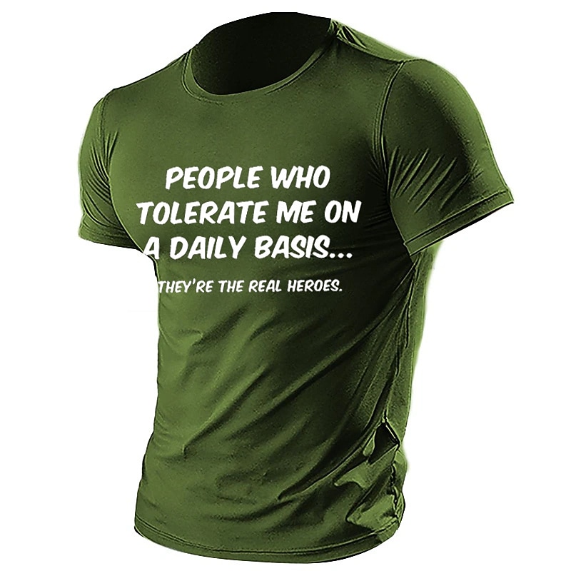 Men's Graphic Prints Letter Printed T Shirt Graphic Tee Cotton Short Sleeve Graphic Shirt Black Red Blue Comfortable Tee Outdoor Street Fashion Designer Clothing