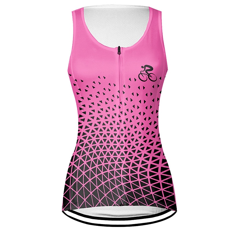 Women's Cycling Vest Cycling Jersey Graphic Geometic Sleeveless Bike Vest / Gilet Jersey Top with 3 Rear Pockets Mountain Bike MTB Road Bike Cycling Quick Dry Back Pocket Moisture Wicking Breathable2