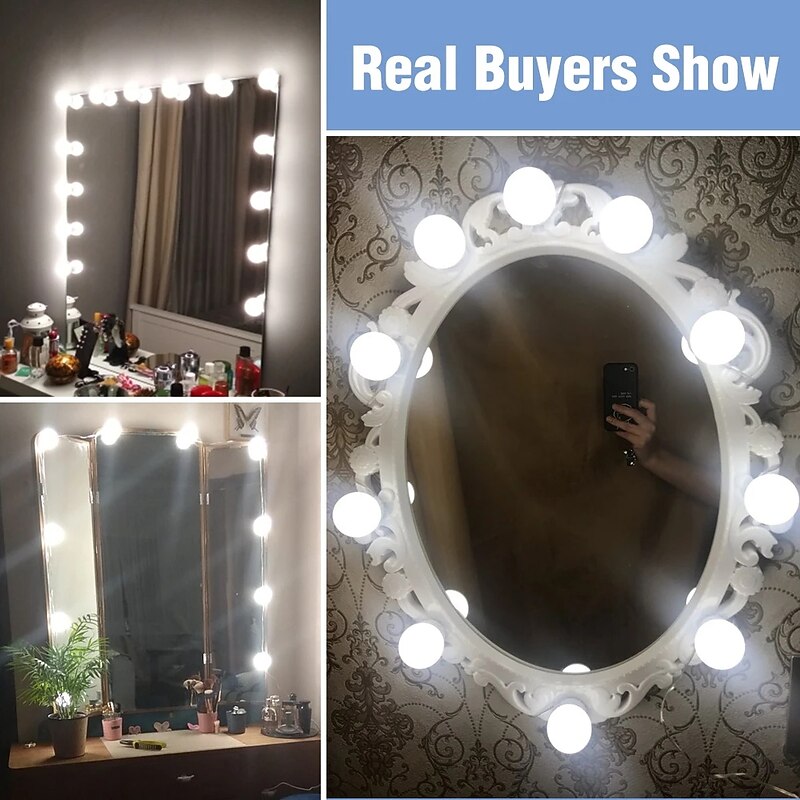 Led Vanity Lights for Mirror USB 5V Bulb Dimmable Wall Lamp 5V LED Makeup Mirror Dressing Table Light Beauty Lamp Hand Sweep Sensor Cosmetic Lights4