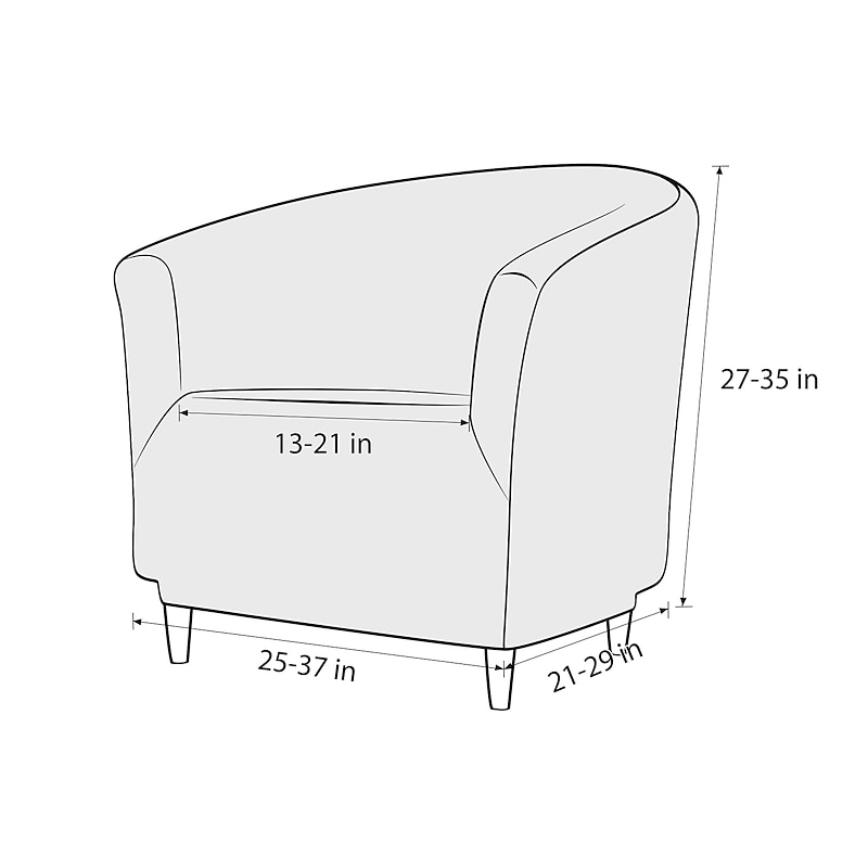 Club Chair Cover Barrel Burgundy Chair Slipcover Stretch Tub Chair Slipcover, Arm Chair Sofa Cover For Dogs Pet,Washable Couch Furniture Protector Soft Durable4