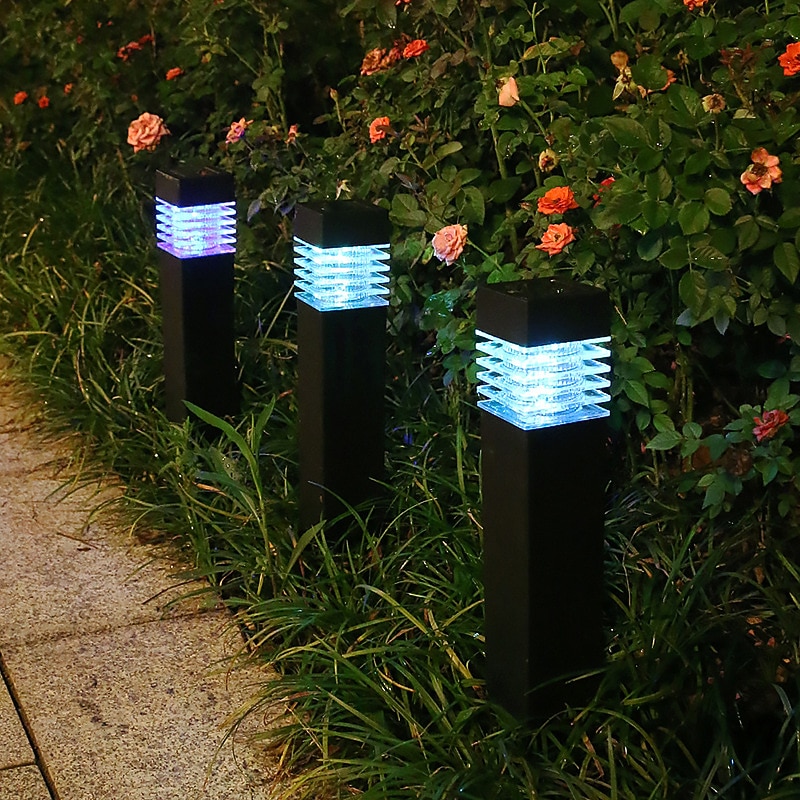 Outdoor LED Lawn Lamp IP65 Waterproof Outdoor Garden Post Bollard Light Column Lamp Aluminum Pathway Driveway Floor Lawn Landscape Lighting Plug-In Lights Villa Yard Path Camping Party Decoration3