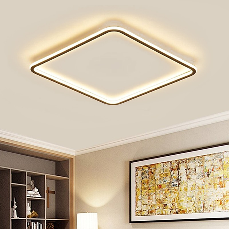 LED Ceiling Light Super Thin 105/50cm Ceiling Lamp Modern Acrylic Metal Stepless Dimming Bedroom Painted Finish Lights 110-240V ONLY DIMMABLE WITH REMOTE CONTROL2