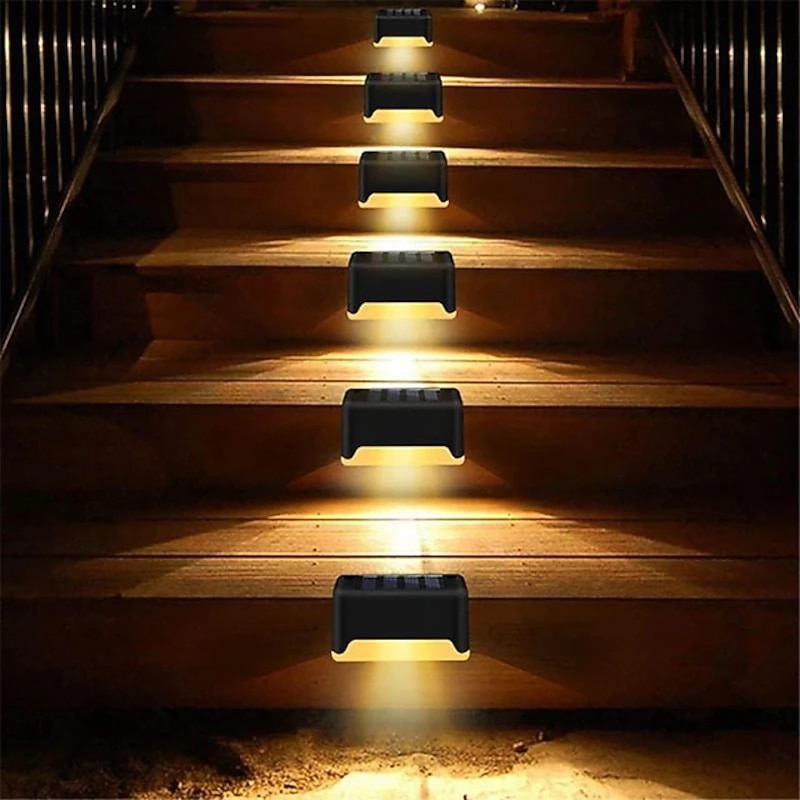 Solar Step Light Waterproof Courtyard Lights Fence Decor Wall Lamp Outdoor Railing Stair Step Decorative Lighting4