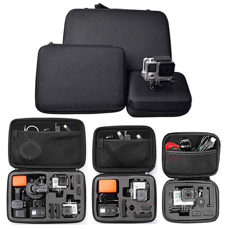 Super Anti-shock Portable Medium Storage Bag for GoPro and Other Sports Action Camera - Black