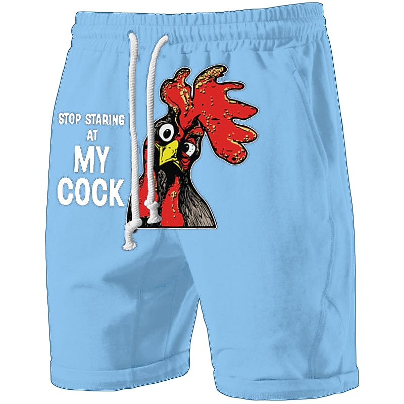 Men's Funny Graphic T-Shirt: 'STOP STARING AT MY COCK' Rooster Pun Humor Top3