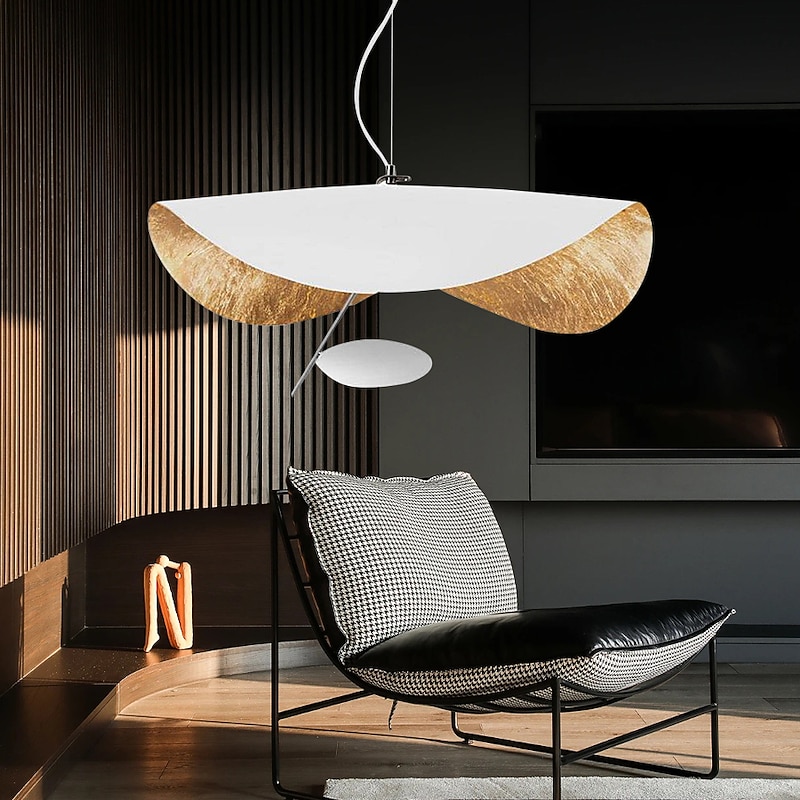 LED Pendant Light Golden Hat Chandelier Bar Model Room Clothing Store Hotel Restaurant Hotel Club Lobby Light,Post-modern Light Luxury Creative Flying Saucer Chandelier4