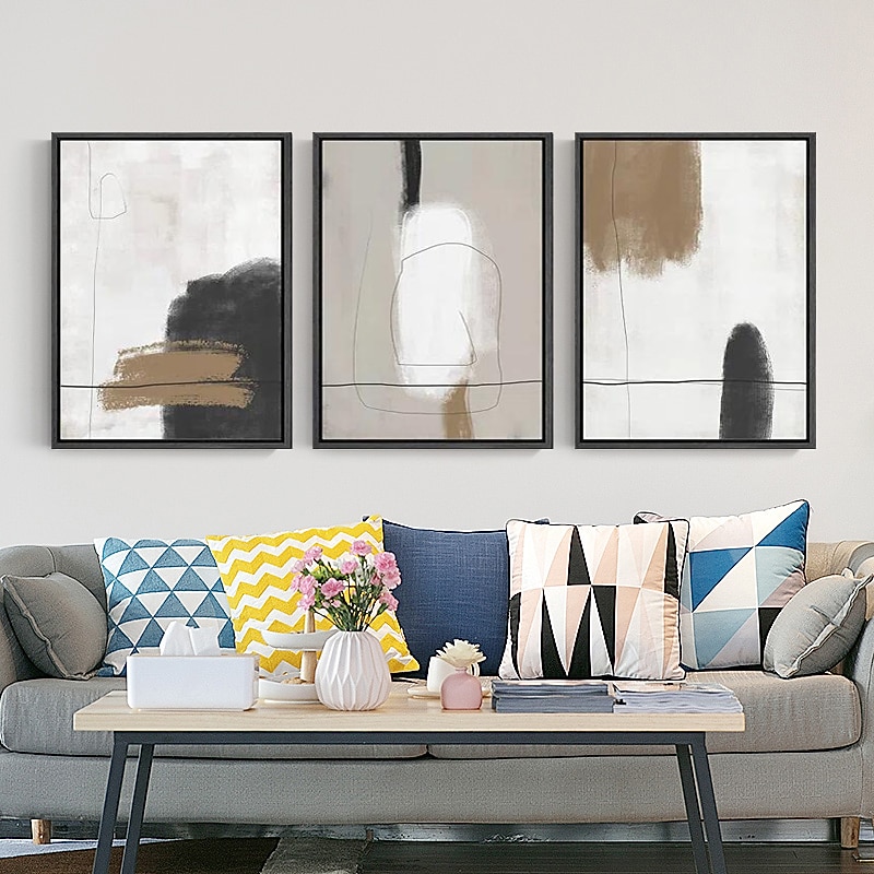 Hand Painted Art Oil Painting Abstract on Canvas Picture Modern Nordic Simple Line For Living Room Home Decoration Unframed