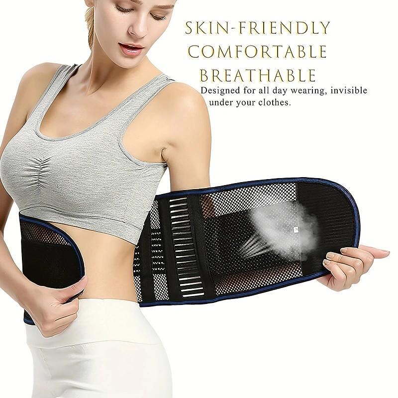 Medical Breathable Back Braces For Lower Back Pain Relief With 4 Stays, Adjustable Back Support Waist Belt For Men And Women For Work , Anti-skid Lumbar Support Belt For Herniated Disc, Sciatica, Scoliosis3