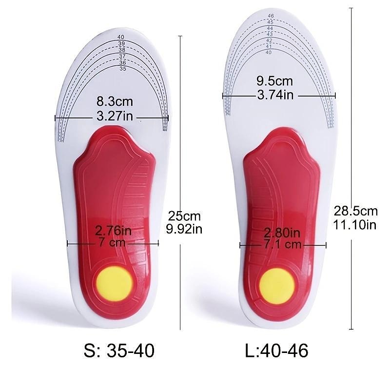 Relieve Foot Pain Instantly with EVA Arch Support Orthotic Insoles - Buy One Size Up for Maximum Comfort!3