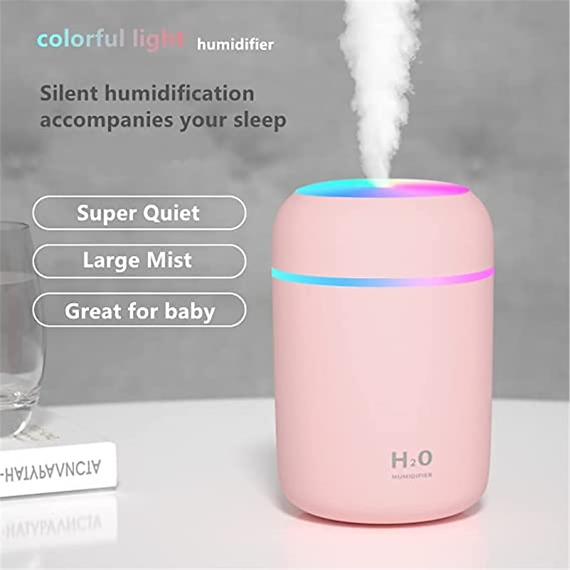 300ml H2O Air Humidifier Portable Mini USB Aroma Diffuser With Cool Mist For Bedroom Home Car Plants Purifier Humificador4