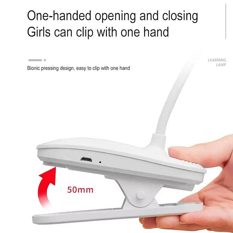 Touch Control Flexible Foldable Led Desk Lamp USB Plug Bedroom Night Lights Dimming Work Study Reading Clip-on Table Lamps for Eyes Protection2