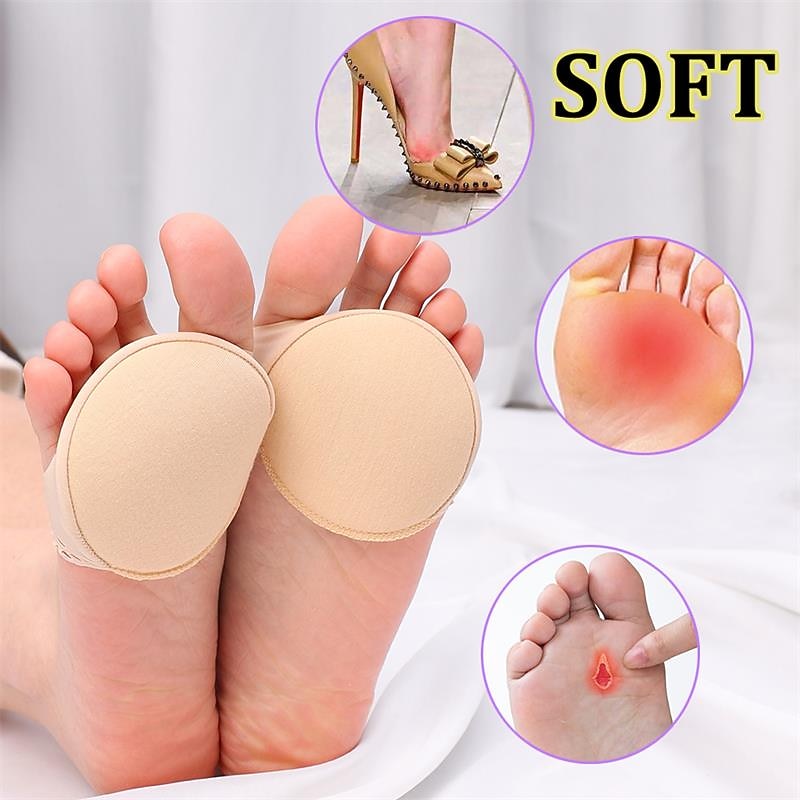Non-Slip Metatarsal Pads – Soft Cushions for Forefoot Pain Relief, Breathable Pressure-Relief Pads for High Heels and Daily Comfort, Available in Beige and Black