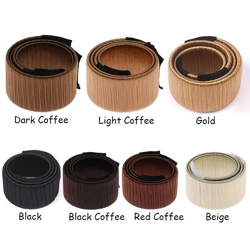 Hair Bun Maker, Easy Fast Snap Roll Hair Nets Magic Buns Tool, Donut Curler Roller Dish Headbands, Women's French Twist Hair Styling Shaper3
